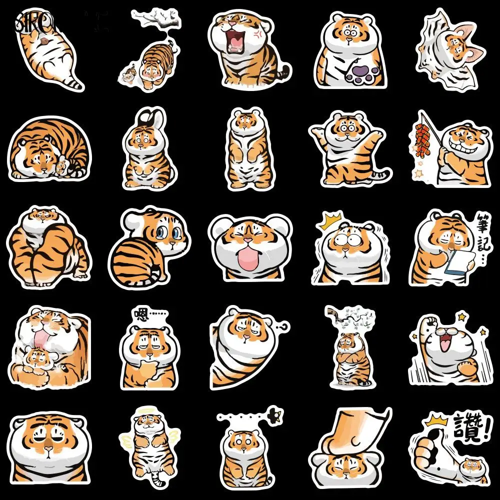 10/30/50/100PCS Cartoon Tiger Stickers Cute Anime Animals DIY Toys Luggage Laptop Skateboard Pegatinas Decal Graffiti Sticker F5