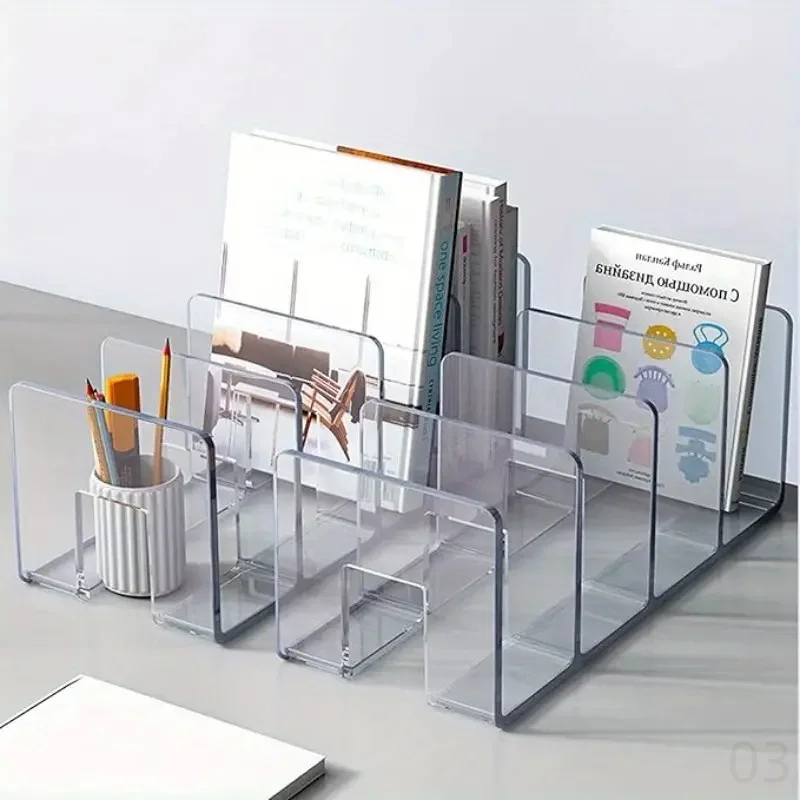 

Clear Bag Storage Shelf Divider Acrylic Closet Finishing Divider Purse Handbag Storage Rack Handbag Books Organizer 4 Grids NEW