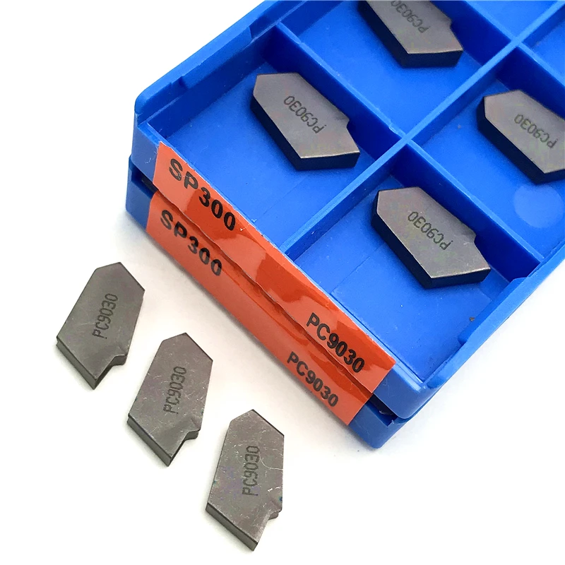 SP200 SP300 SP400 PC9030 NC3020 NC3030 Grooving Carbide Miếng Kim Loại Dụng Cụ Mài Dao Tiện CNC Lắp Chia Tay Và Grooving Miếng Lót