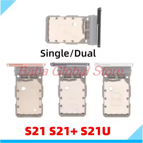 Sim Tray For Samsung Galaxy S21 Ultra S21+ S21U S21 Plus Single &amp; Dual SIM Card Sim Tray Card Slot Holder