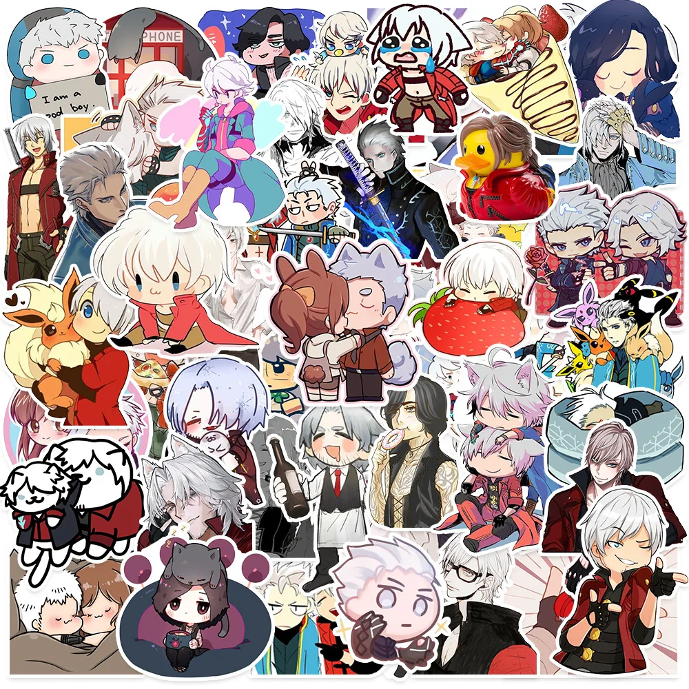 50Pcs Devil May Cry Stickers DIY Stickers Scrapbooking Phone Luggage Skateboard Waterproof Decals