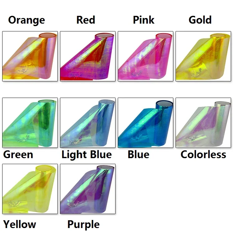 Adesivos Transparentes para Carro e Moto: Película de Farol 30*900 9m Symphony Color Change para Estilização Automotiva