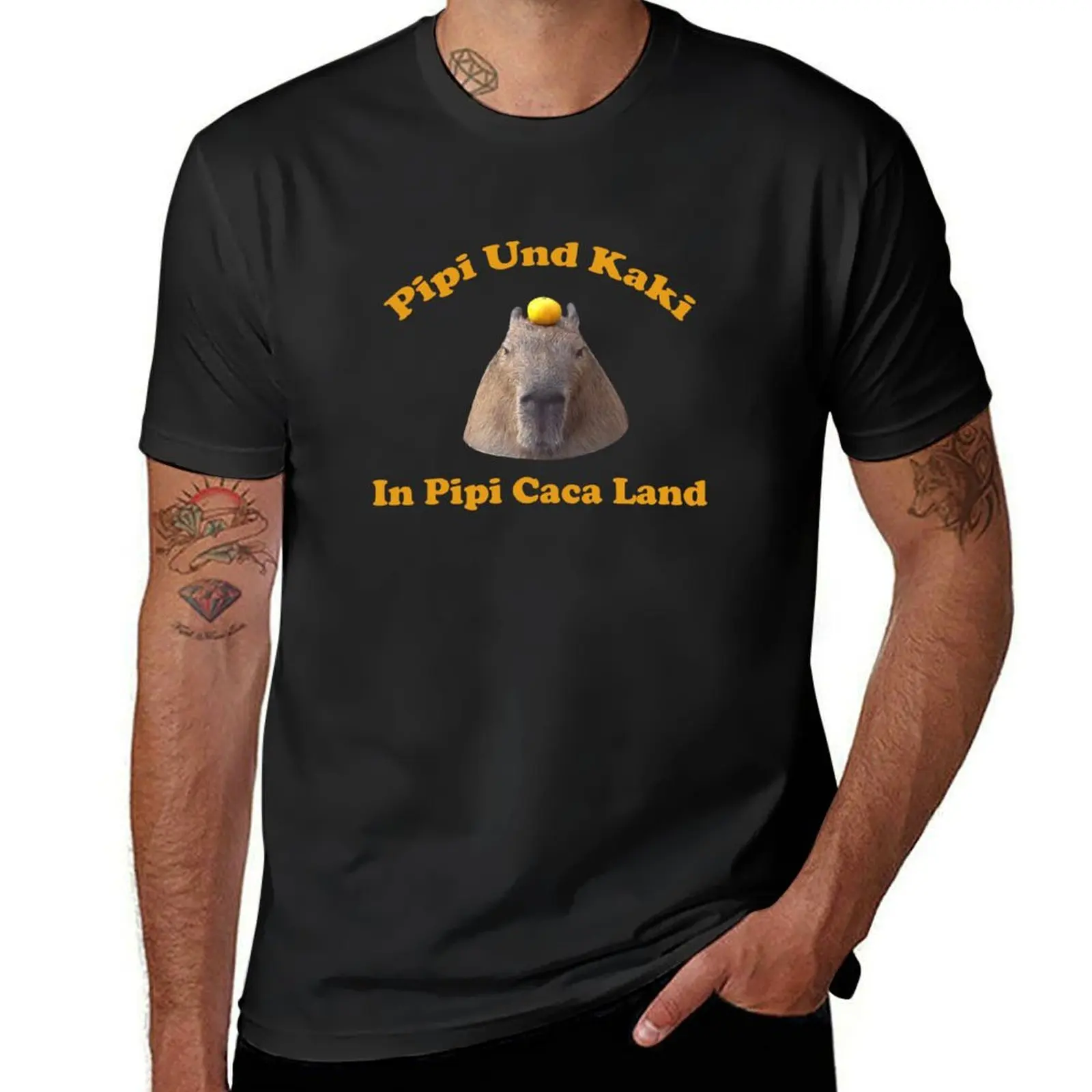 Pipi und kaki in pipi caca land T-Shirt quick-drying vintage plain black t shirts men