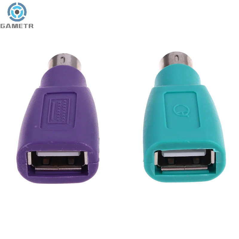 Adaptador de interfaz macho a USB hembra, convertidor para ordenador, PC, portátil, teclado, ratón, conector, 2 piezas, PS2 PS/2