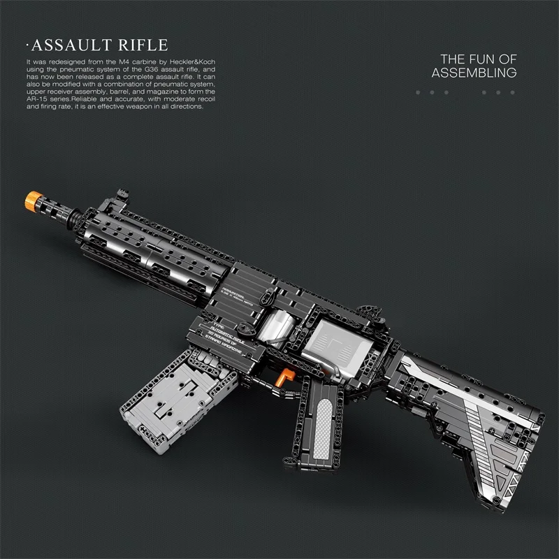 1101PCS M416 Rifle Building Block Model City Police Military Weapon Series Gun Puzzle Assembly Bricks Toys For Boy Child Gift