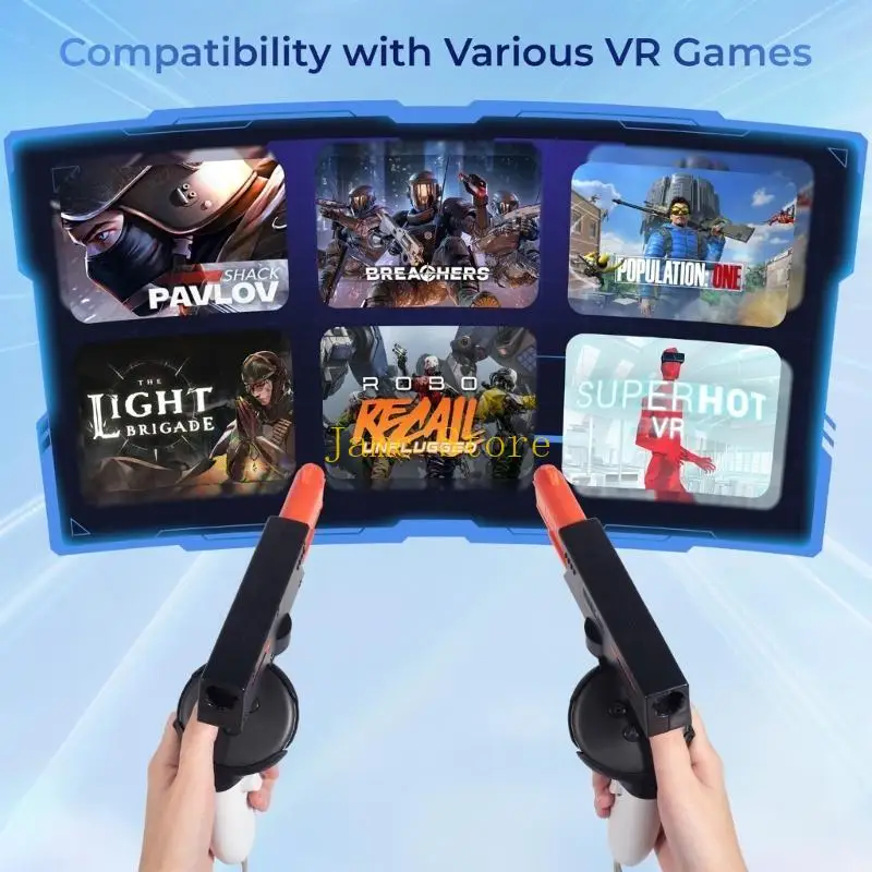LX0B 1 Set Controllers Grip Gaming Handle for Q 3 Virtual Reality Headsets Improve Gaming Experience