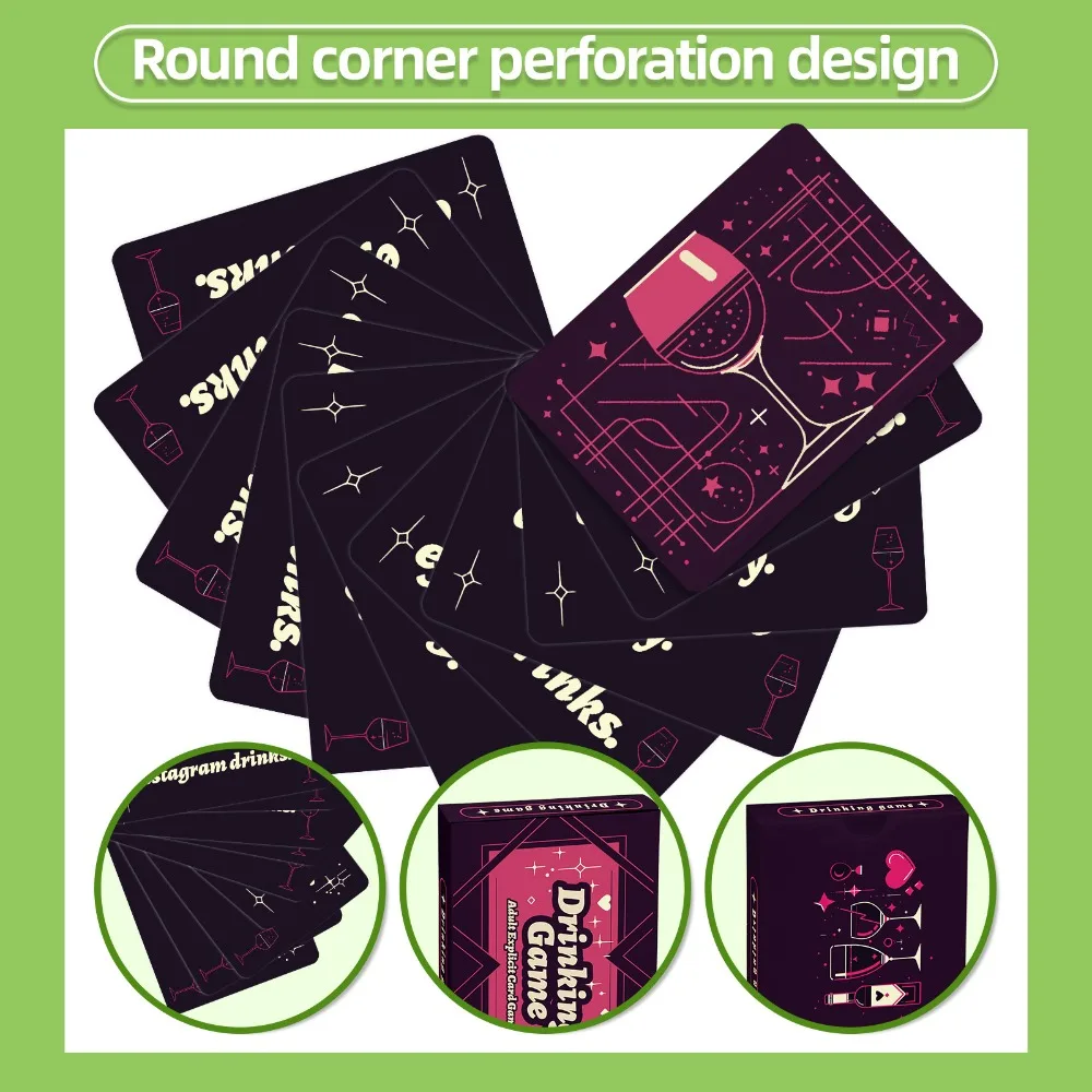 50 Team Party Building Board Game Cards English Dark Premium Texture Adult Drinking Game Cards Fun Lively Engaging