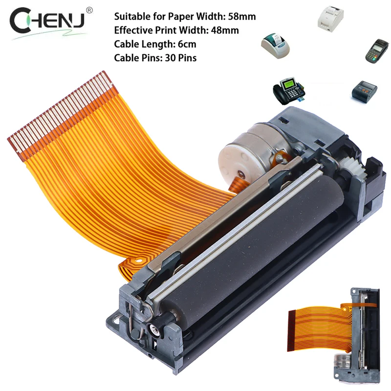 Original Print Head for FTP-628MCL101 Thermal Printer Mechanism 58mm Receipt Printhead FTP-628MCL101#50