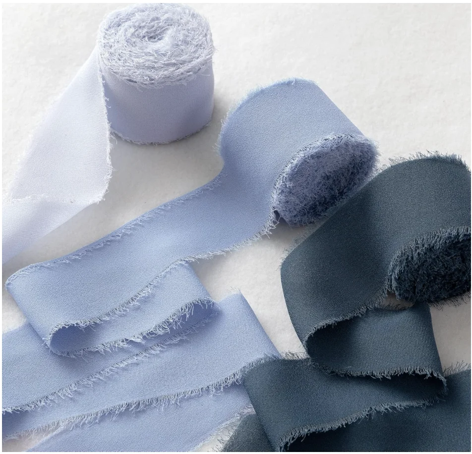 Dusty Blue Ribbon, 3 Rolls Graduation Ribbons, 1.5