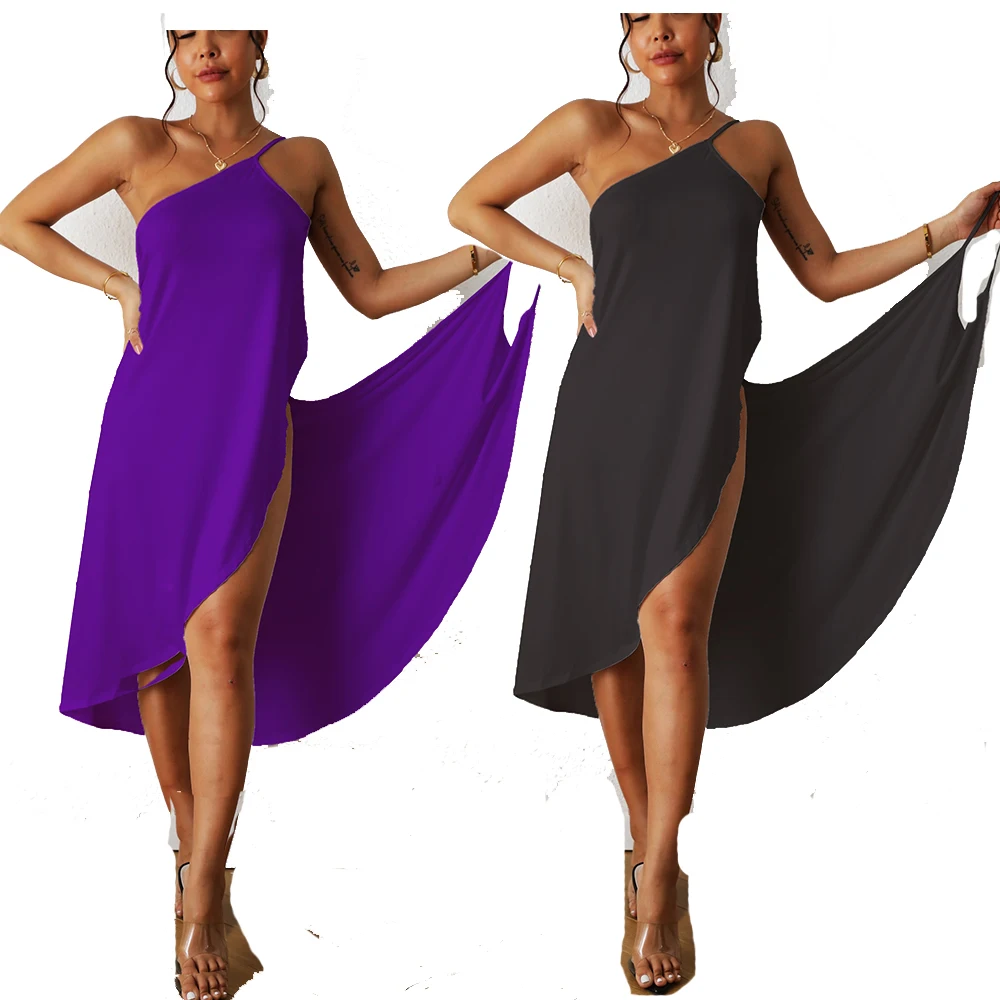 

Женское летнее однотонное сексуальное пляжное платье с подвесным вырезом, купальники, накидки, купальники, женская пляжная одежда