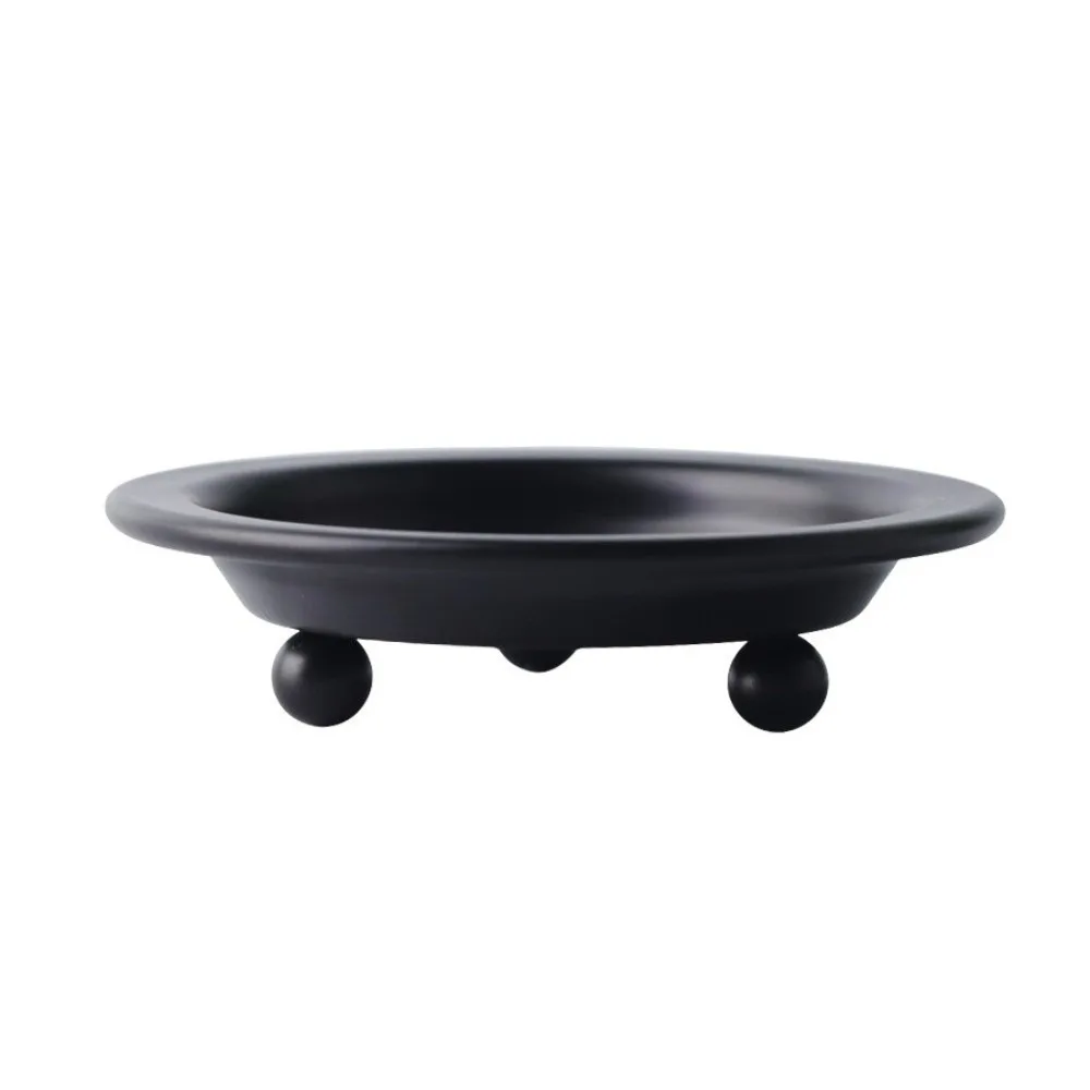 Reusable Vintage Iron Candle Holder 4.13 Inch Diameter Round Shape Candle Plate Gold/Black Candle Tray Home Decor