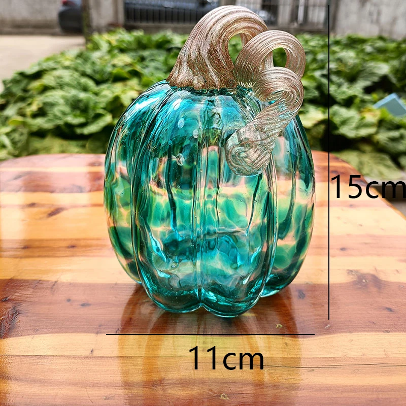 Pastoral Style Pumpkin Decoration Glass Handicraft Ornaments Halloween decor Irregular Living Room Art Decorative Ornaments