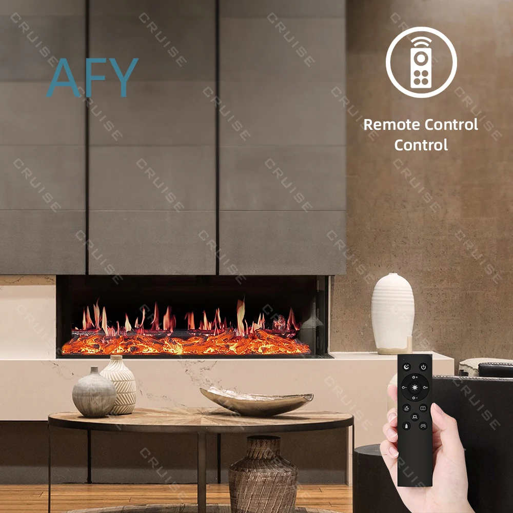 High-End Intelligent Remote Control 640mm Holographic LCD Electric Fireplace for Household and Hotel Use electric fireplace view 4