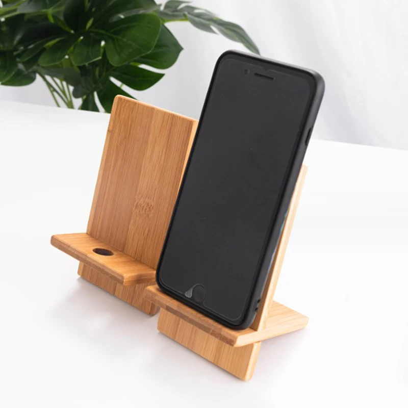 Portable Wooden Phone Stand Mobile Smartphone Support Tablet Stand For Phone Desk Cell Phone Mobile Holder