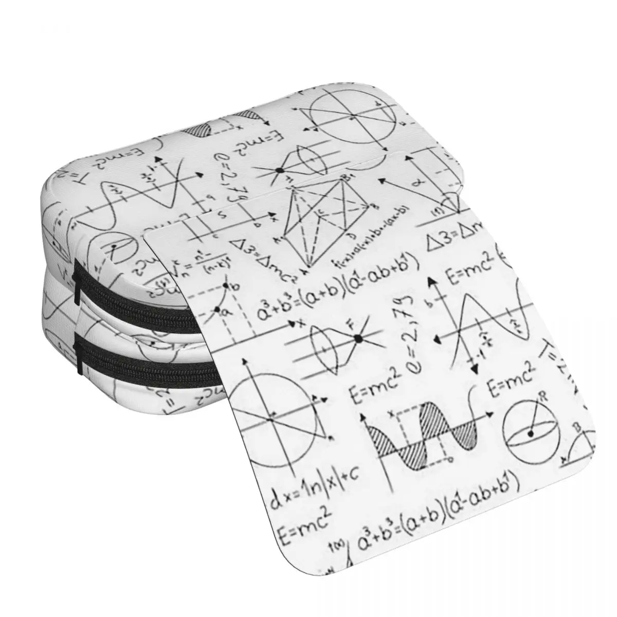 Mathematics Formulas Math Numbers Pencil Cases Pencil Pouch Hard Shell Leather Big Capacity Pen Box Pencil Bag for Kids Gifts