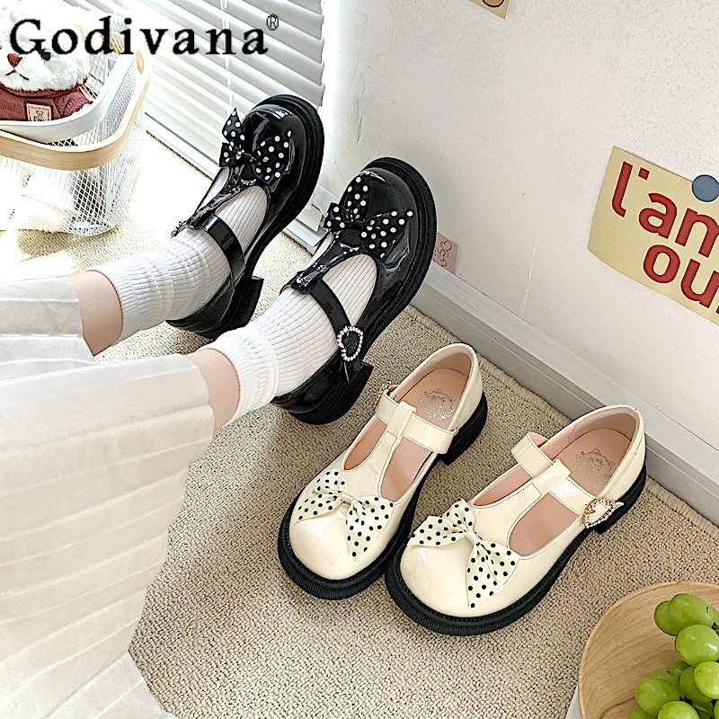 

Simple Japanese Original Lolita Student Single Shoes Cute Bow Jk Uniform Sweet Girl Mary Jane Patent Leather Small Leather Shoes