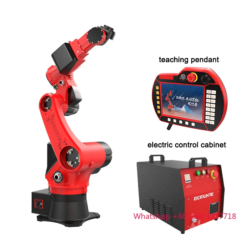 BRTIRPH1210A กล่องเกียร์ PLC 6 แกน แขนยาว 1225 มม. รับน้ำหนัก 10 กก. เซอร์โวไฟฟ้าอเนกประสงค์สำหรับงานเชื่อม ขัดลบคม มอเตอร์ เครื่องยนต์