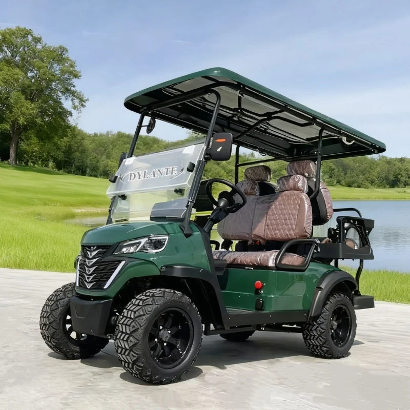 

Street Legal Golf Cart Off Road 4 Wheel Drive Utility Vehicle Lithium Battery 14 Inch Wheel Off Road Electric Golf Cart