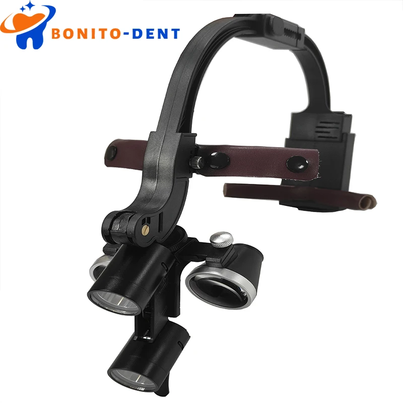 2.5x 3.5x dental led farol lupas binoculares dentista odontologia cirúrgica lupa binocular