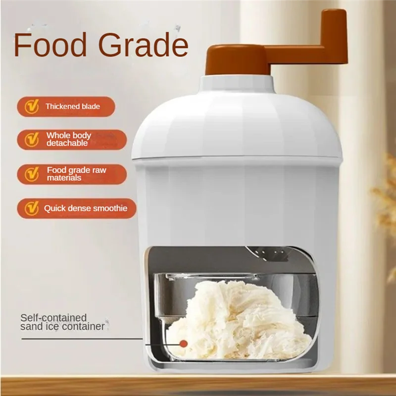 アイスクラッシャー手動ロータリーアイスクラッシャー小型手動シェービング製氷機家庭用キッチンハンドヘルドスノークラッシャーa83x