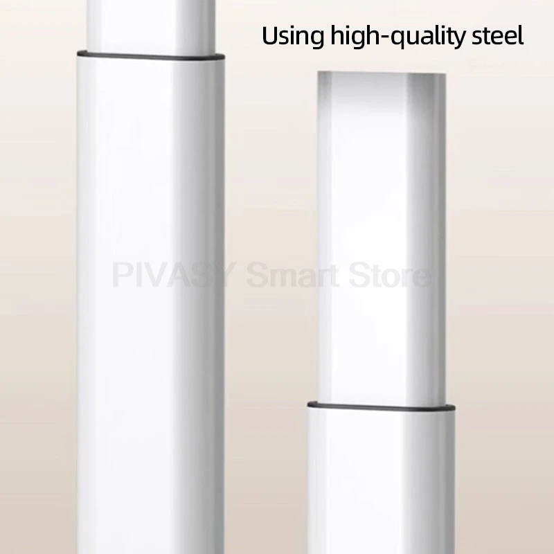 ユニバーサルテレビスタンド ホワイト モバイルホイール付きテレビトロリー フロアマウントラック 家庭用 55/65/75インチ 高さ調節可能 スタイリッシュなデザイン