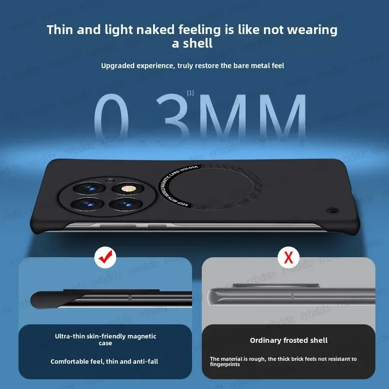 حافظة مغناطيسية فاخرة رفيعة للغاية بدون إطار لهاتف Magsafe لهاتف OnePlus 13 Ace3Pro غطاء هاتف صلب غير لامع #5