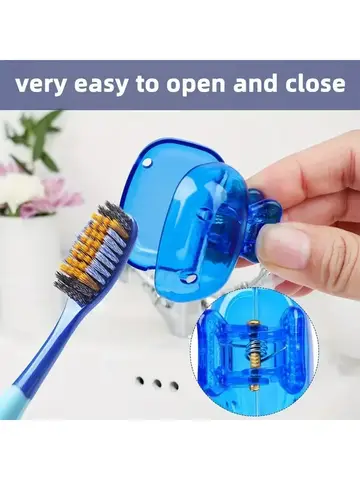 Travel Toothbrush Dust Protective Cap-Storage Box Portable Toothbrush Head Household Toothbrush Storage Clip-Portable