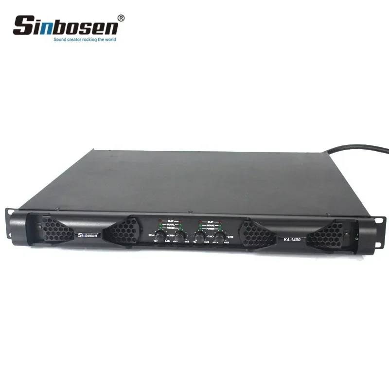 Factory direct sale digital 4CH K4-1400 live sound amp 1500watt stereo audio dj party amplifier