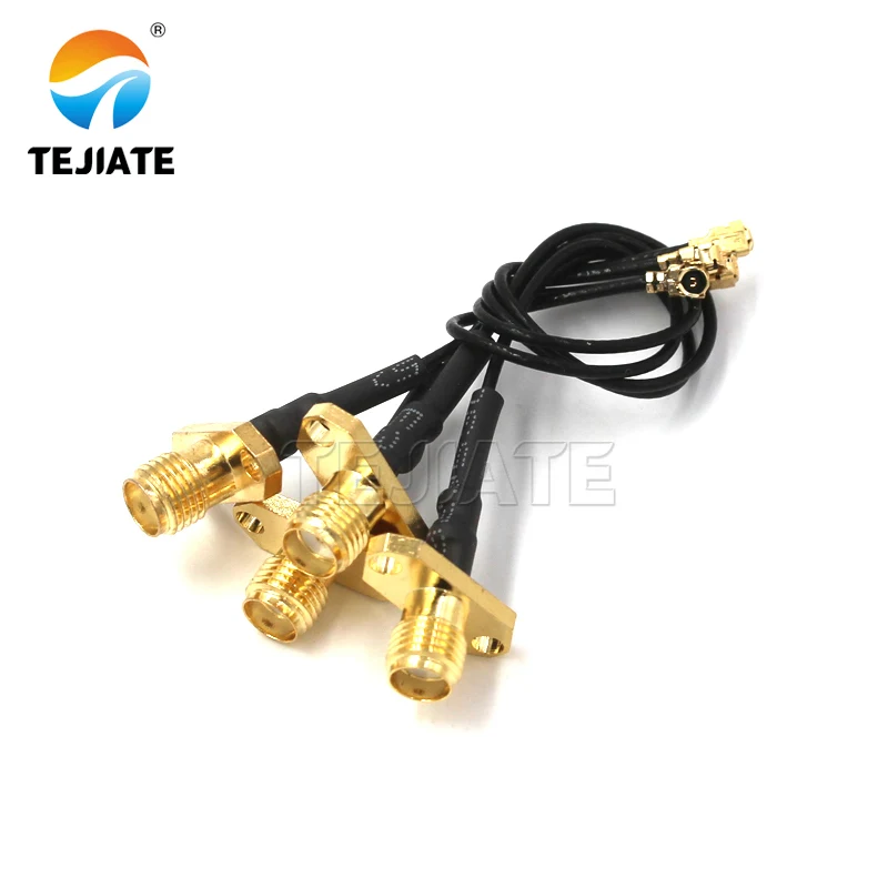 1PCS SMA-KF to RF Antena UFL Seat line SMA two hole flange diamond to RF Antena UFL Seat RF1.13 RF line impedance 50 ohms