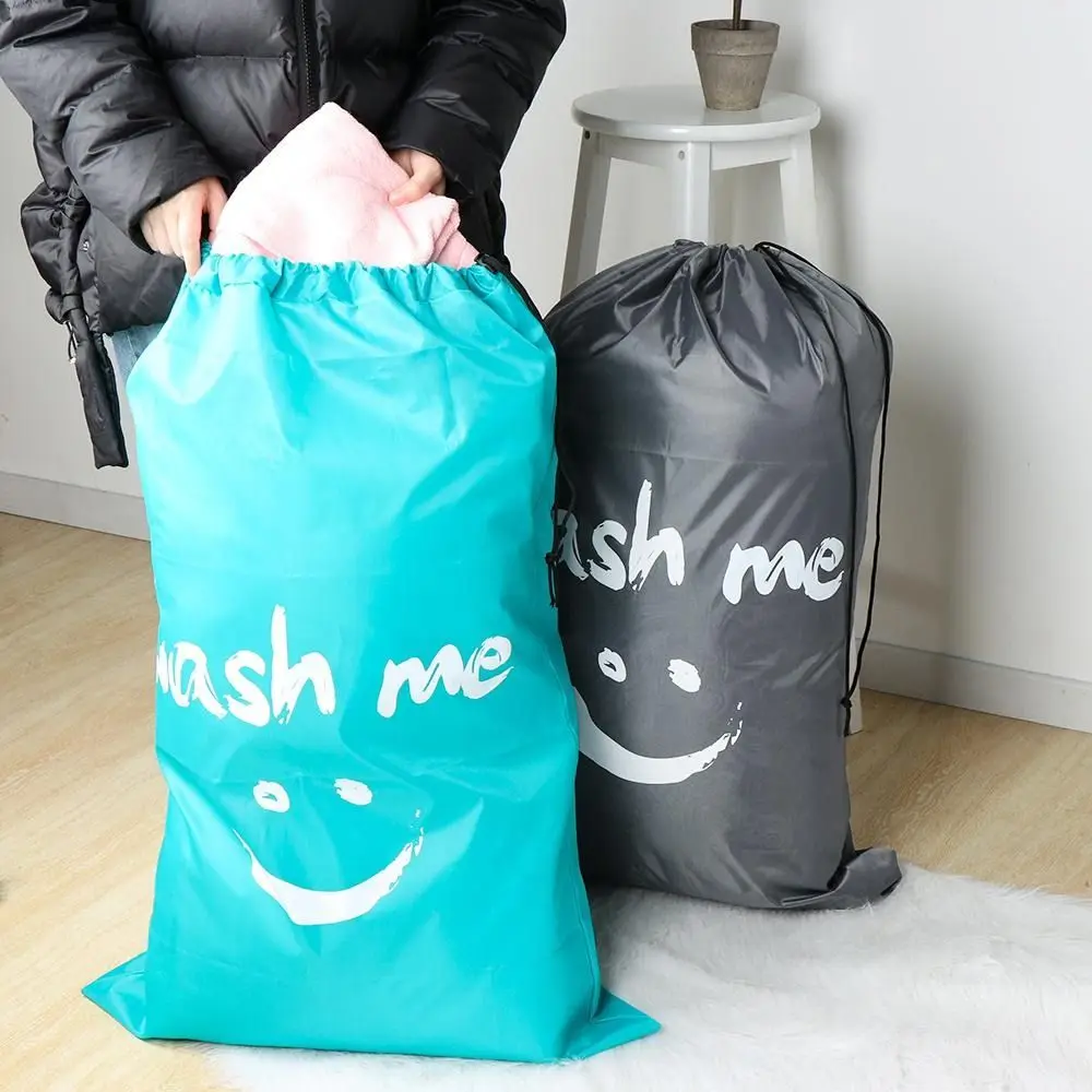 Nylonowa torba na pranie Wash Me Travel Storage Pouch Można prać w pralce Organizer na brudne ubrania Torba ze sznurkiem do prania