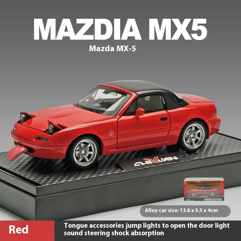 1/32 マツダ MX-5 ミニチュアダイキャストミアータ RoadSter おもちゃ