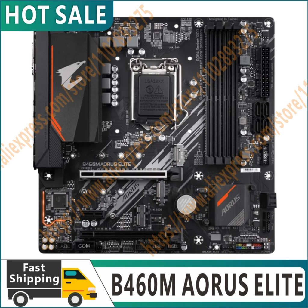 Original B460M AORUS ELITE Motherboard 128GB LGA 1200 DDR4 Micro ATX Mainboard 100% Tested