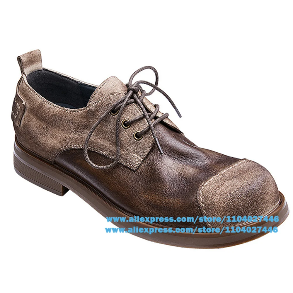 Cor misturada superior de couro vaca sapatos masculinos marrom couro macio solas marca luxo apartamentos casuais oxfords sapatos casuais sapatos masculinos