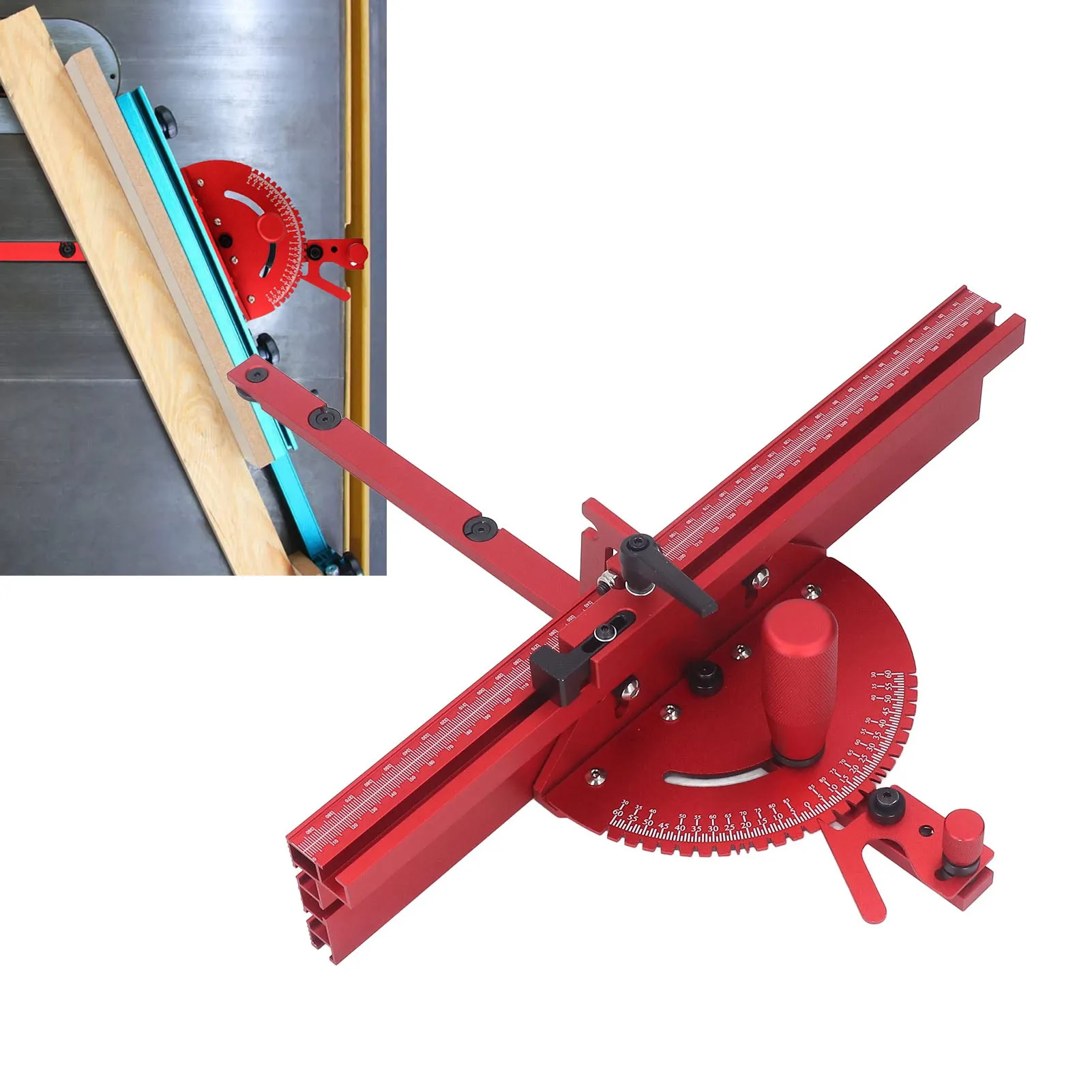 Miter Gauge System Table Saw Miter Gauge System Fence Accurate Engraving Machine Accessories with Limit Stop