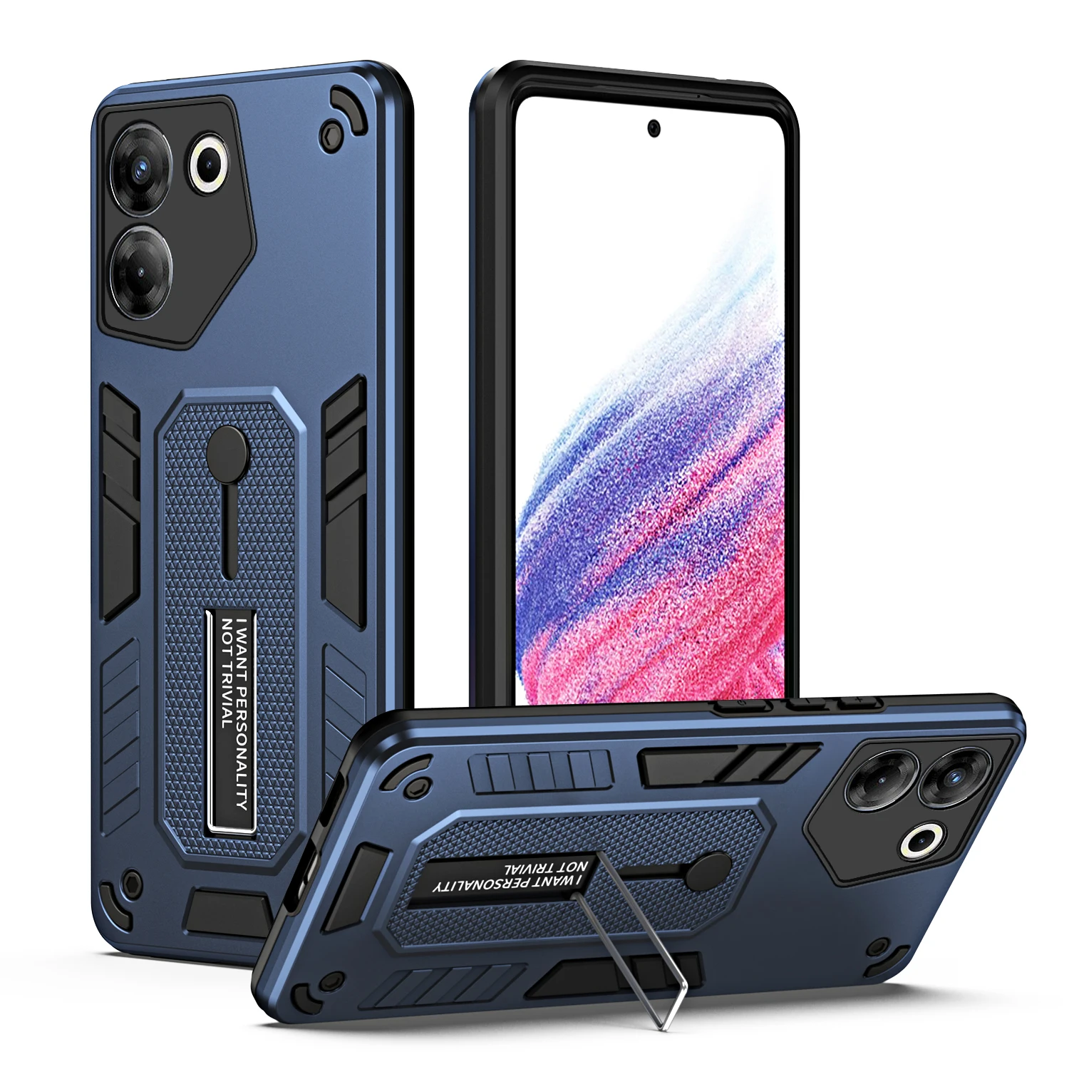 Shockproof Armor Soft Edges Case for Tecno Spark GO 2024 2023 2022 20C 10 9 Pro 8C Camon 20 19 18 Pova 3 4 5 Pro Phone Cover