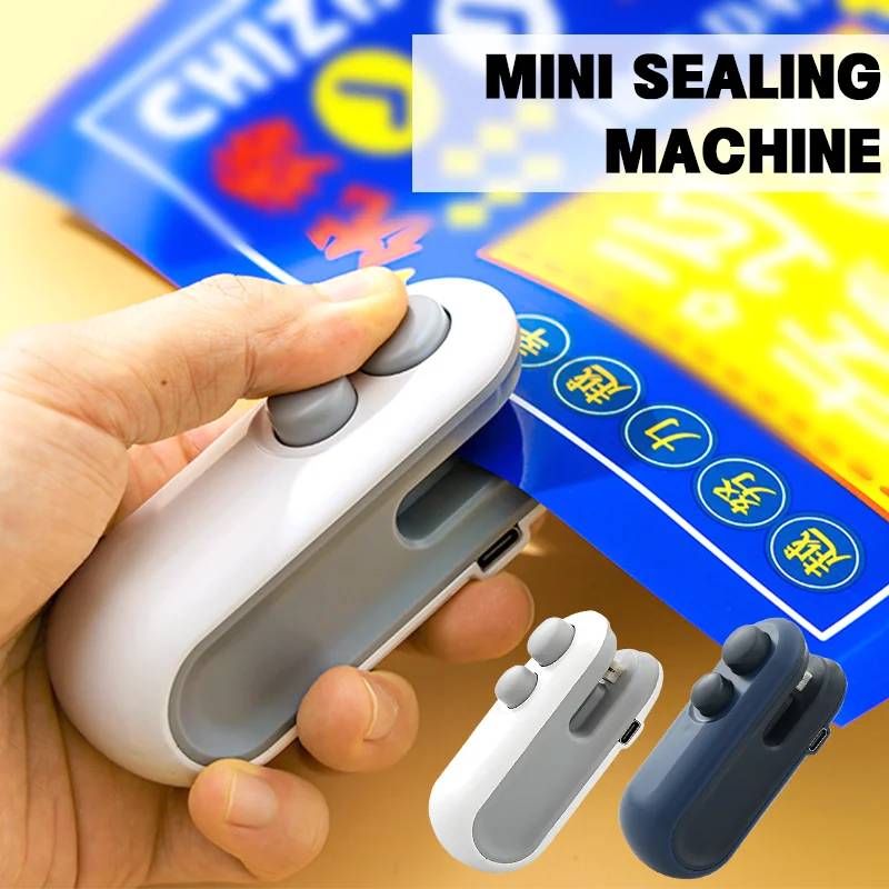 Mini Sealing Machine Cut Seal Dual-use Food Sealing Artifacts Snacks Moisture-free Sealer Push Button Plastic Sealing Machine