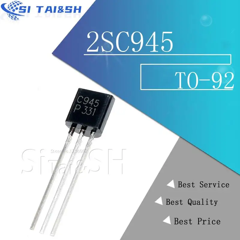 100pcs C945 2SC945 0.15A 50V NPN in-line triode transistor TO-92