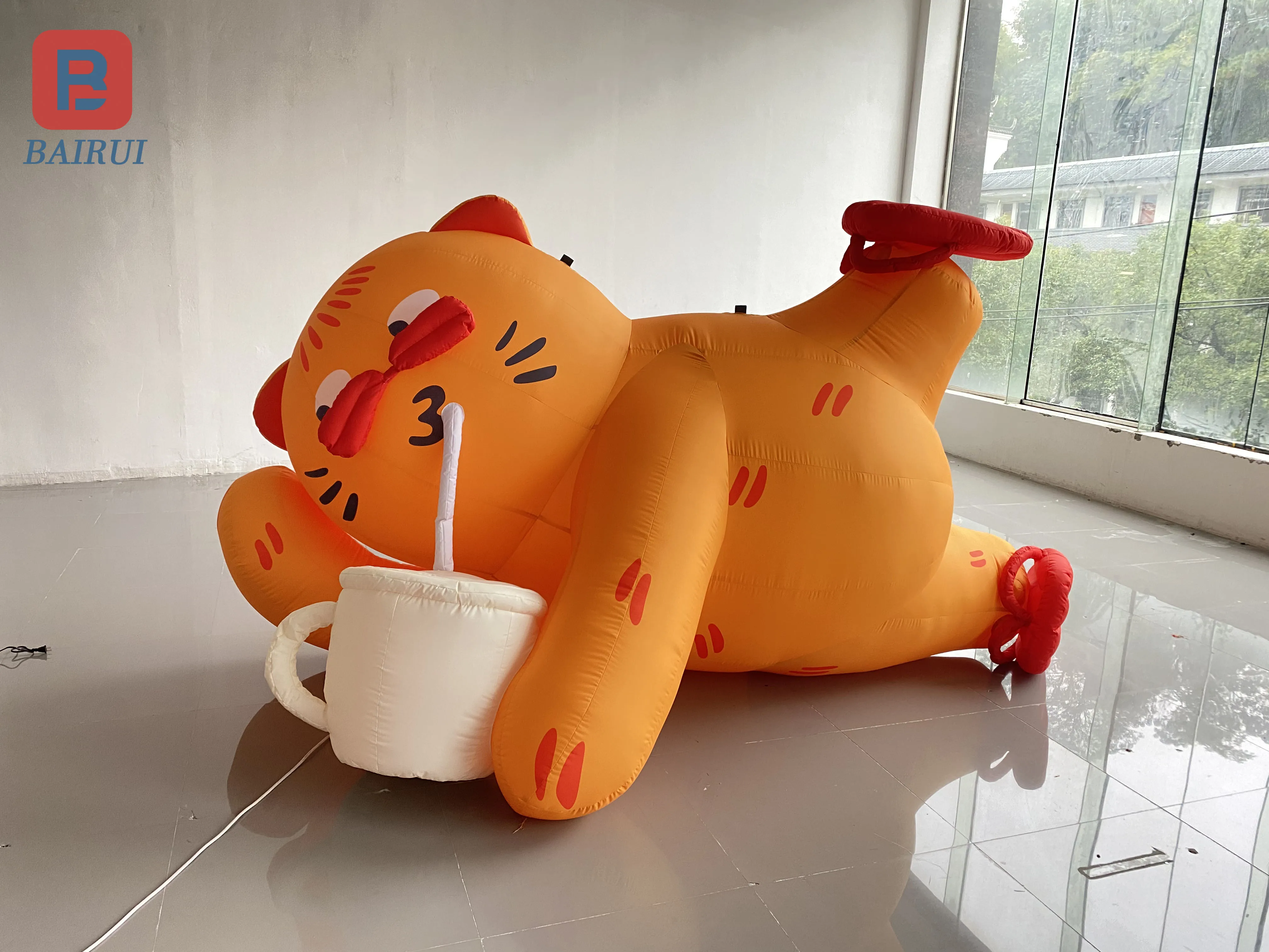 

Inflatable cartoon orange cat air model Cute Animal Air Model Mascot Shopping Mall Plaza IP exhibition model