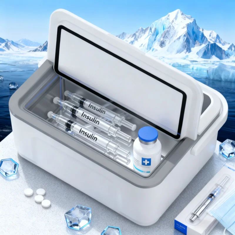 

Car Insulin Refrigerator Portable Medicine Cooler for Home Travel with 0-18℃ Intelligent Constant Temperature and Alarm System