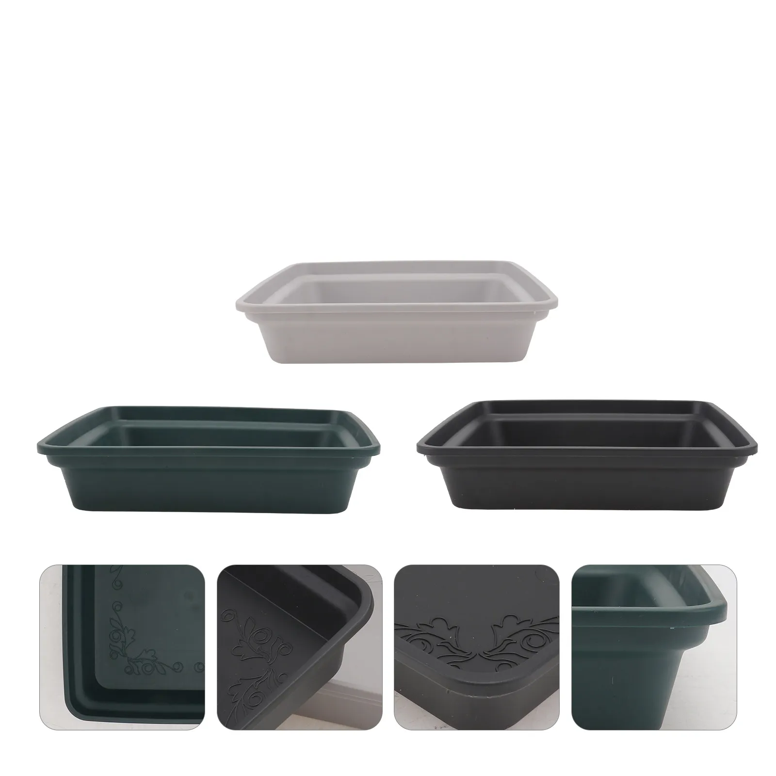 

Набор из 6 поддонов для цветочных горшков в европейском стиле, из полипропиленовой смолы, для сбора воды с дна горшков для суккулентов, бонсай, для дома и балкона