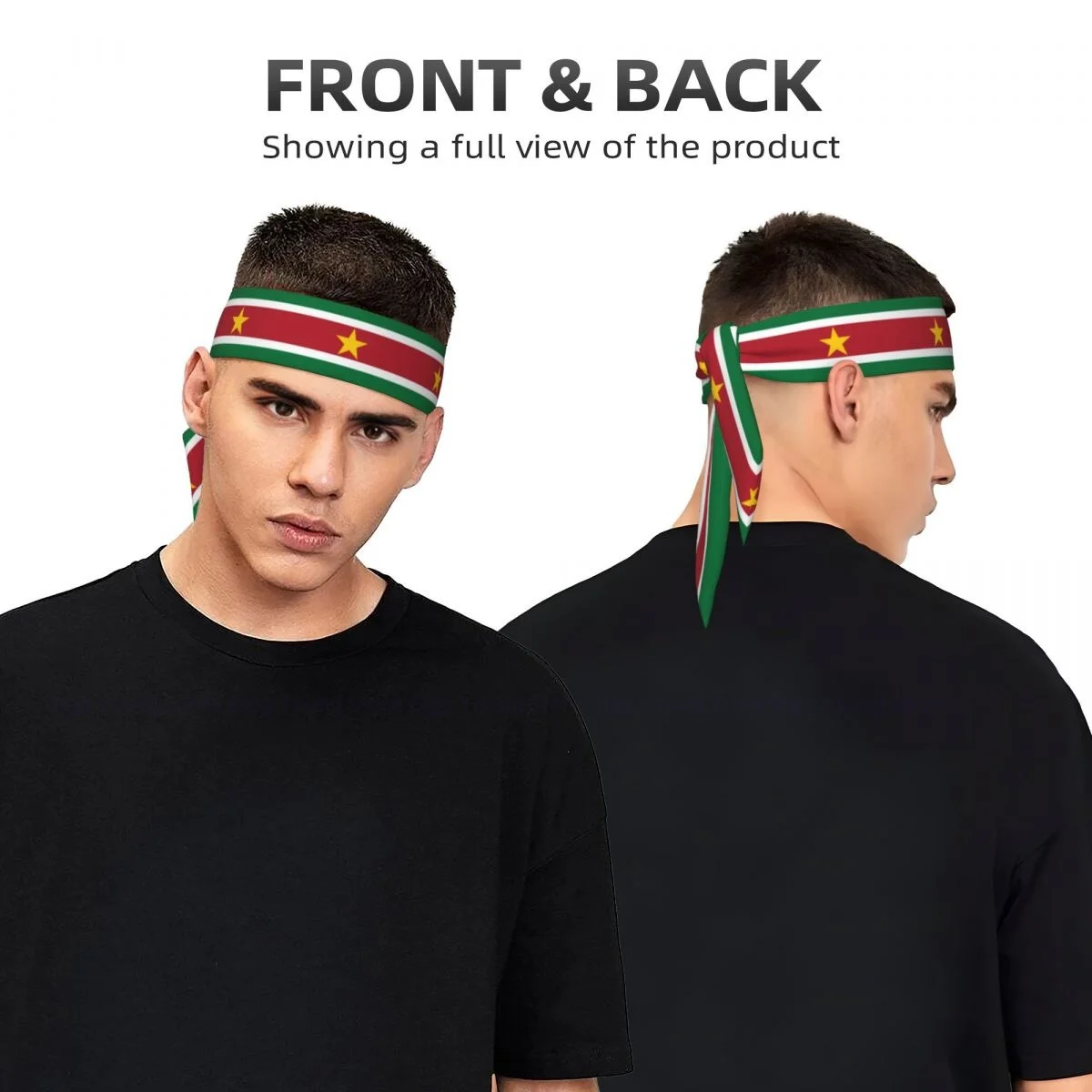 

Bandanas Hairband Head Tie Suriname Flag Sports Headband for Running Tennis Karate Athletics Brief Style
