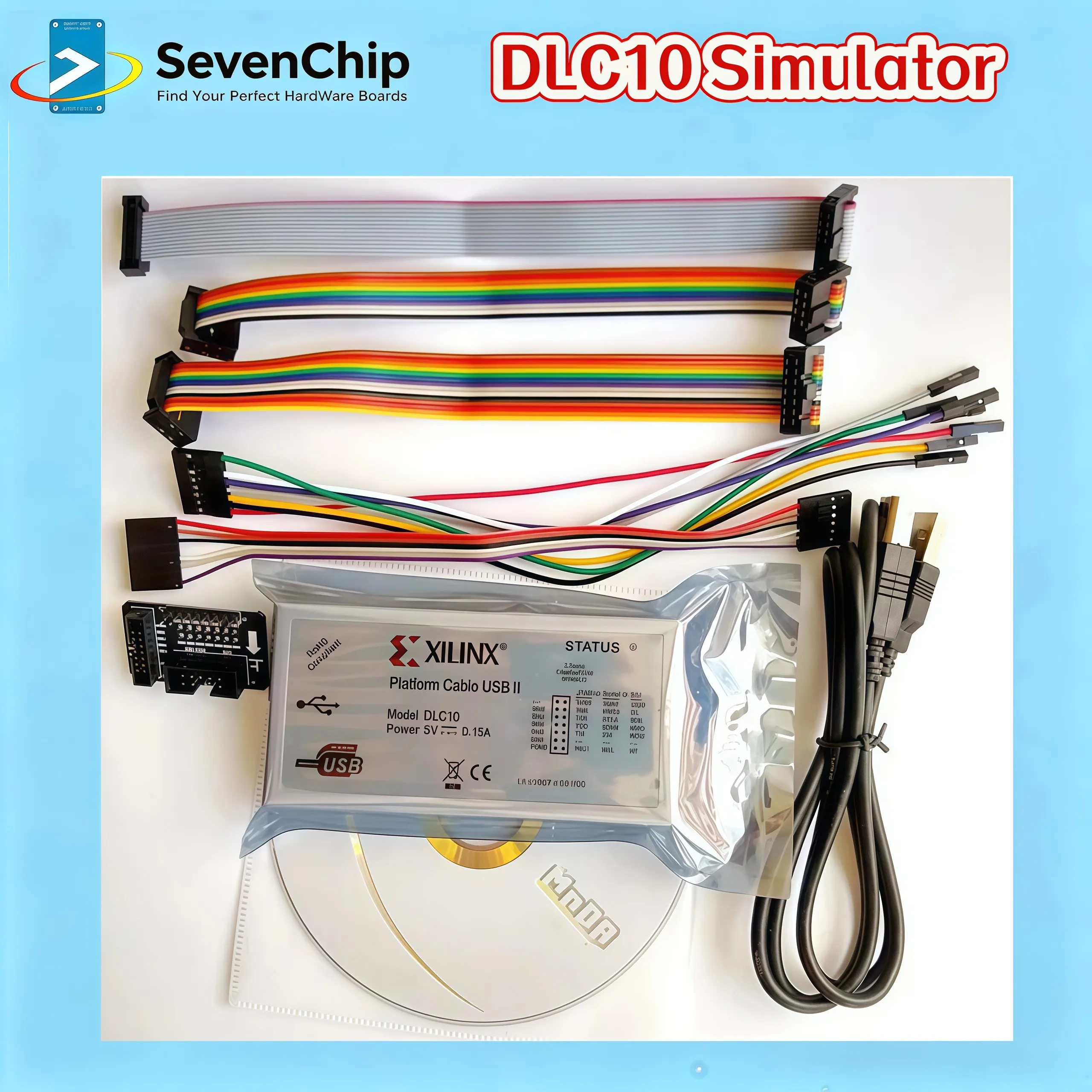 New DLC10 Xilinx Platform USB Download Cable Jtag Programmer Debugger  Adapter for FPGA CPLD C-Mod XC2C64A  XC2C256