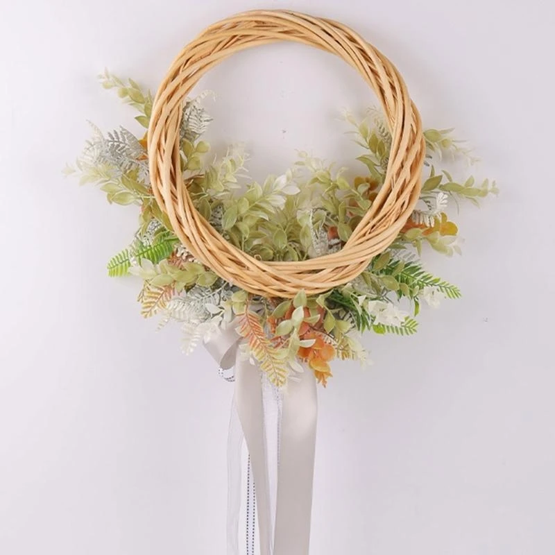 

Autumn Harvest Wreath for Front Door Farmhouses Garden Inside Outside Decorations, Thanksgiving Wreath with Pumpkin 15UB