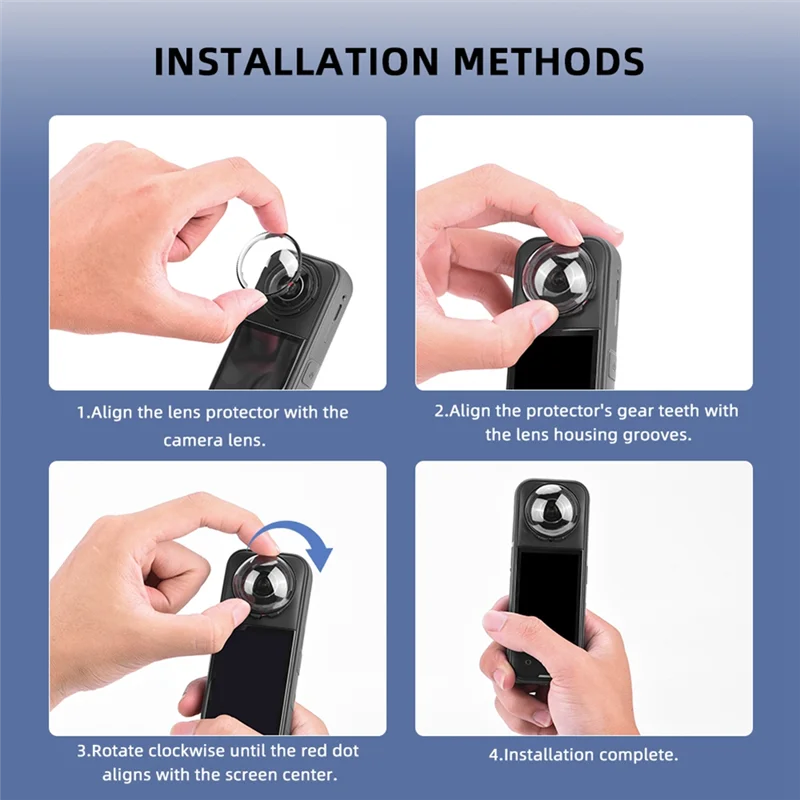 【Exclusive!】For Insta360 X5 Camera Accessories Plastic Scratch-Resistant Lens Guards Lens Protector Cap