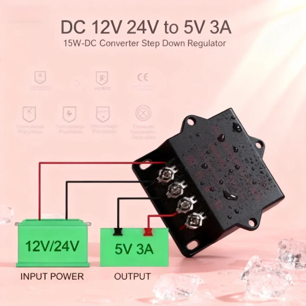 

DC DC Step Down Power Converter 12V 24V to 5V 3A 5A 10A 15A Regulator Voltage Supply Volt Reducer Module Transformer Module CE