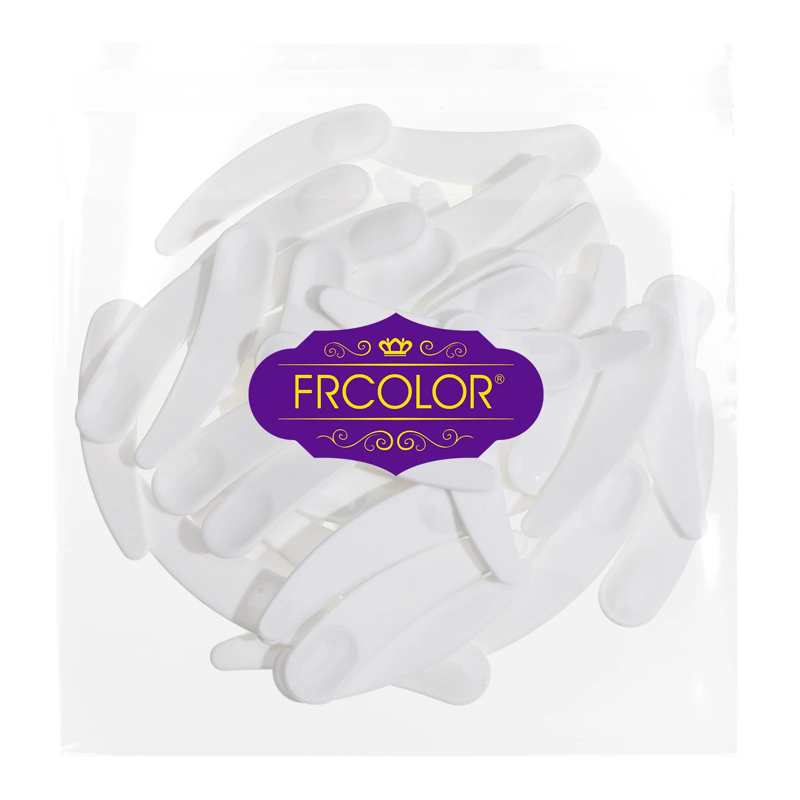 

50 Pcs Crescent Spatulas Lightweight Beauty Tools for Cream Lotion Mask Mixing Hygiene Skincare Travel Easy Clean Accessories