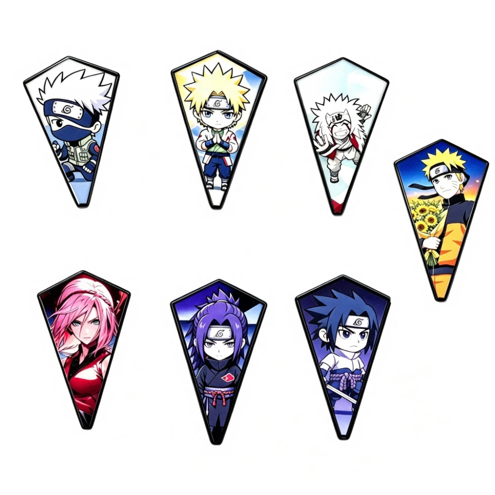 Juego de 7 prendedores de esmalte con diseños de dibujos animados y personajes de anime, broches para el cuello, insignias, regalo de Halloween para mochilas y ropa.