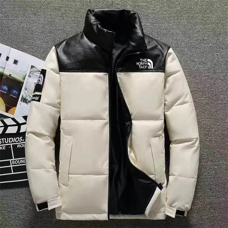 2023 New Men White Duck Down Jacket Winter Coat Short Thicken Warm Parkas Loose Leisure Outwear Fashion Simple Overcoat