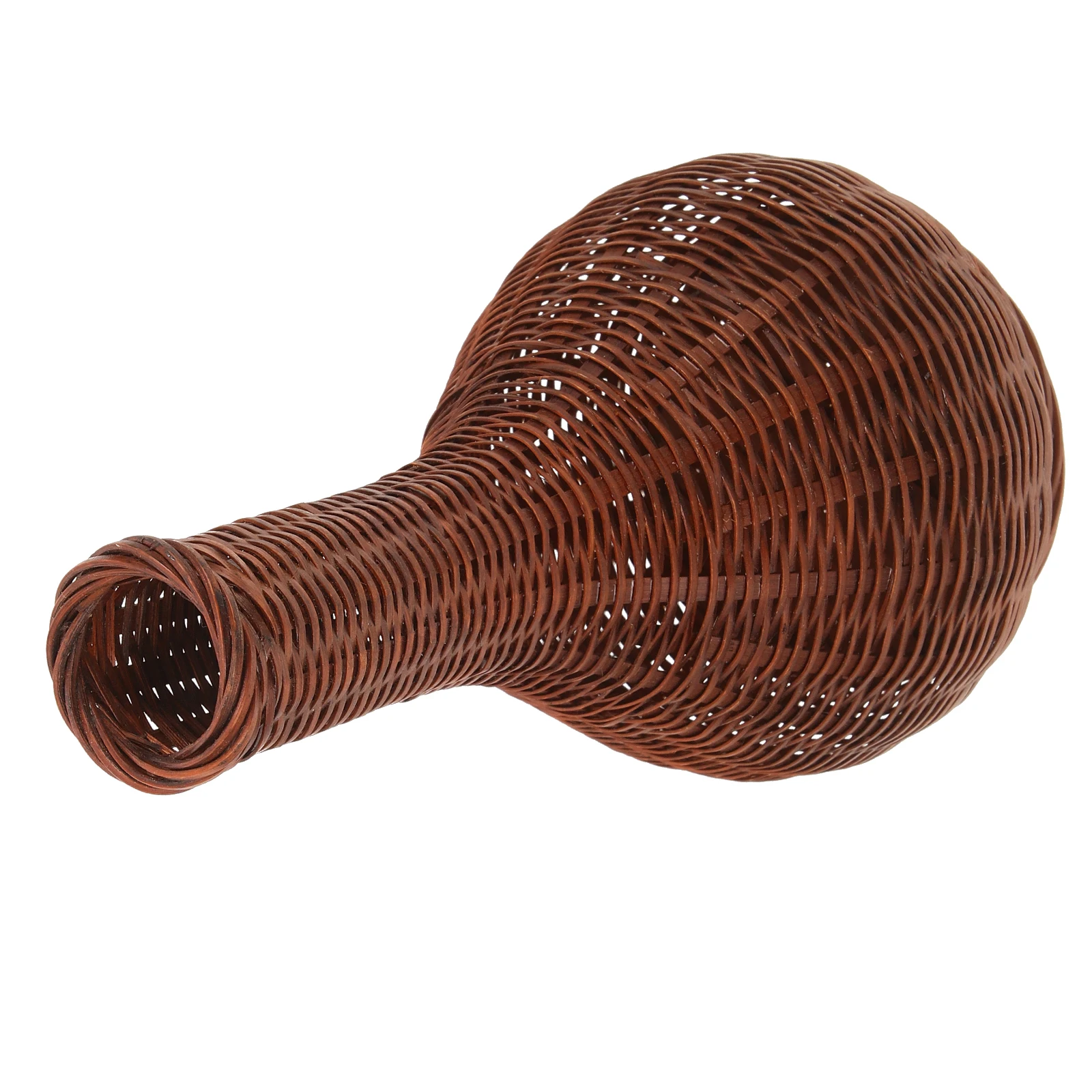 

Bamboo Flower Vase Handwoven Desktop Arrangement Light Brown Container Pastoral Style Home Decor Woven Basket Artisanal Craft