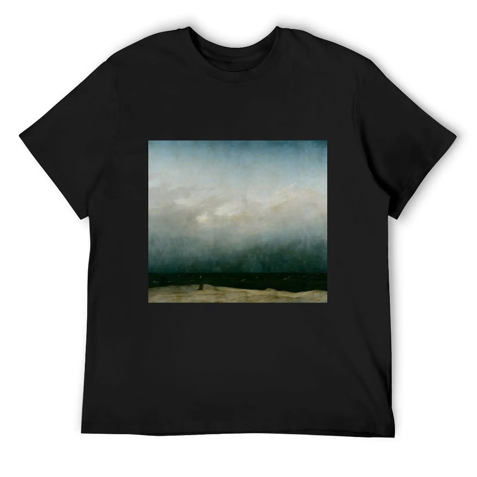 Caspar David Friedrich - Monk by the Sea T-Shirt graphic t shirts kawaii clothes vintage t shirts mens graphic t-shirts pack